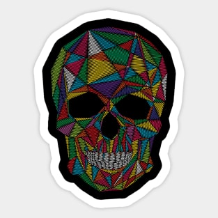 Skull Embroidery style Sticker